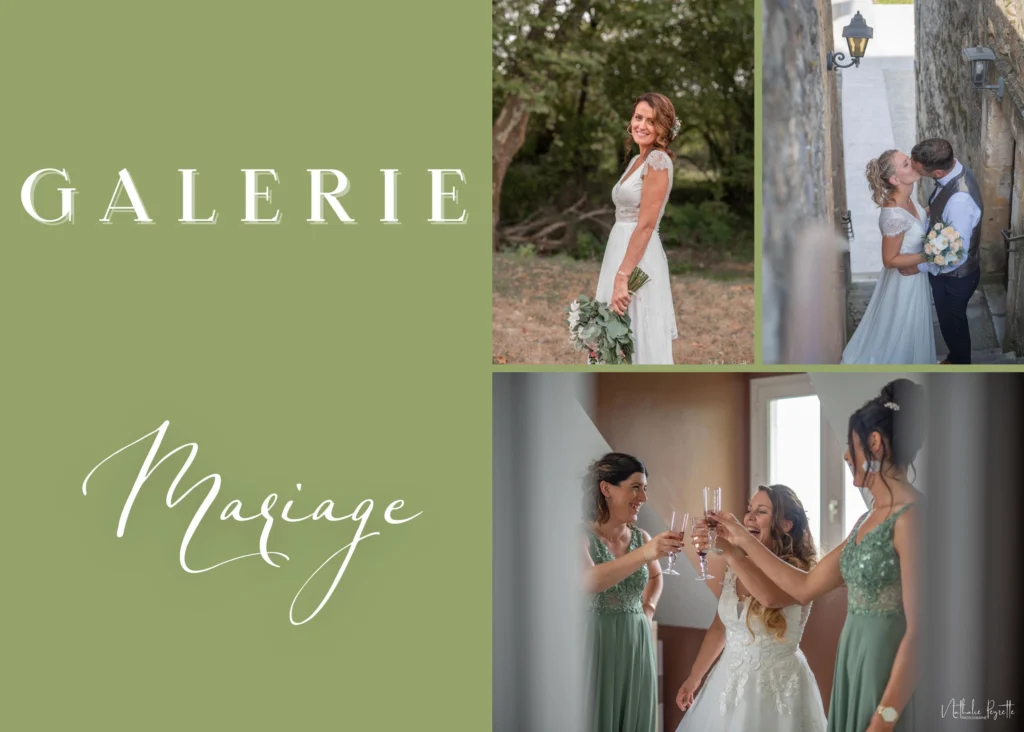 Galerie de photos de mariage par Nathalie Peyrette Photographe